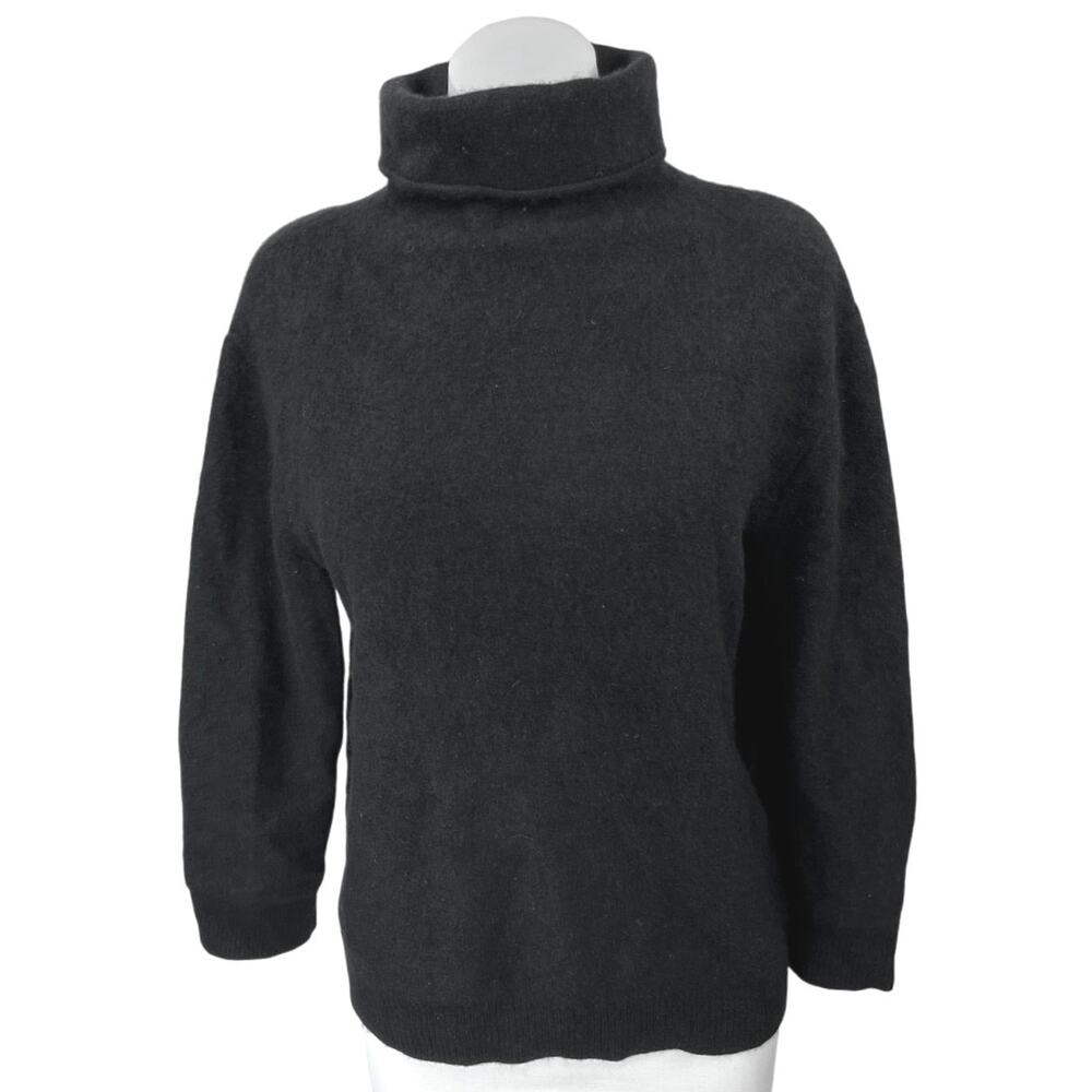 Vince 100% Cashmere Women's Black Turtleneck Long Sleeve Pullover Sweater Top S